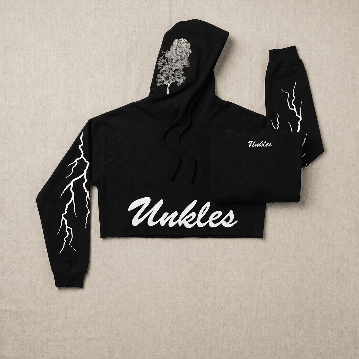 Unkles Cropped lighting Hoodie