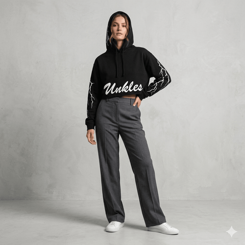Unkles Cropped lighting Hoodie