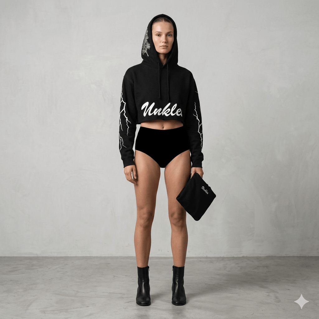 Unkles Cropped lighting Hoodie